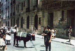 1954 GNAWA  TROUPE REDUITE DE PASSAGE A ORAN